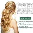 thumbnail image 3 of Accesorios para trenzas de cabello, herramientas para hacer cola de caballo, 5 pares de herramientas de cola de pelo de Tortie de plástico, accesorios de trenza francesa, bucles para peinar el cabello brillar Electrónica, 3 of 4