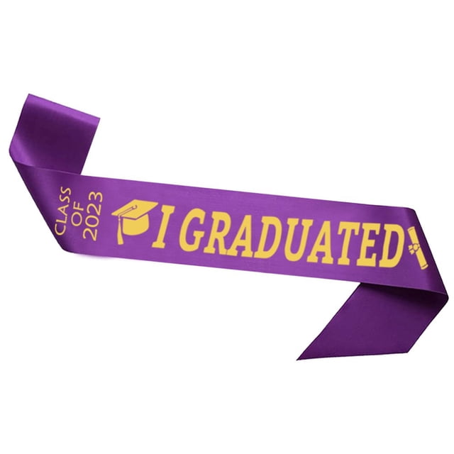 Etiquette Shoulder Strap Soft Cloth Letters Printed Colorful Ribbon Rhinestone Inlay Headdress Decoration Accessories Graduation
