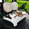 thumbnail image 2 of Golf Cart Seat Covers for 2 Seater,Brown Cute Monkey Soft Microfiber Cart Seat Towel Blanket,Playing Funny Animal on Branch Absorbent Breathable Non Slip Bench Seats Protector for Golf Course 51"x31", 2 of 9