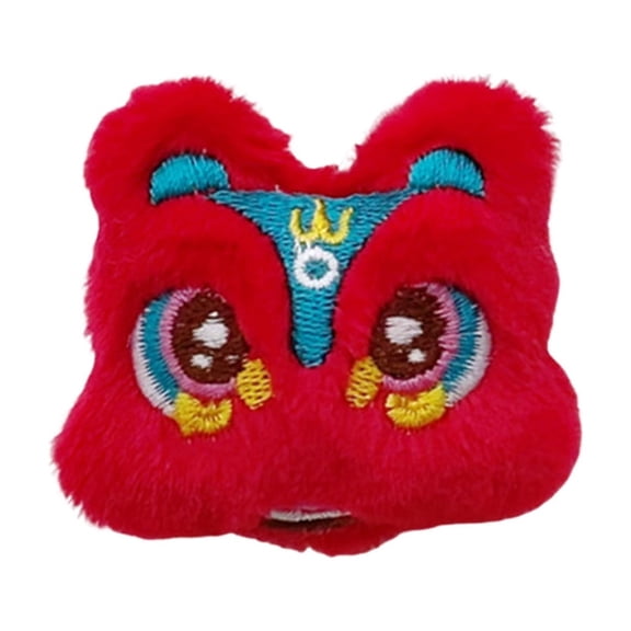 Grofry Plush Lion Dancing Brooch Chinese Style Celebration Good Luck Symbol New Year Festive Clothes Jewelry Bag Scarf Pin Chest Badge