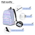 thumbnail image 5 of Balery Striped Gradient Vintage Canvas Backpack for Men and Women - Large Capacity, Durable Travel Laptop Bag for School, Work, Hiking, and Outdoor Activities, 5 of 7