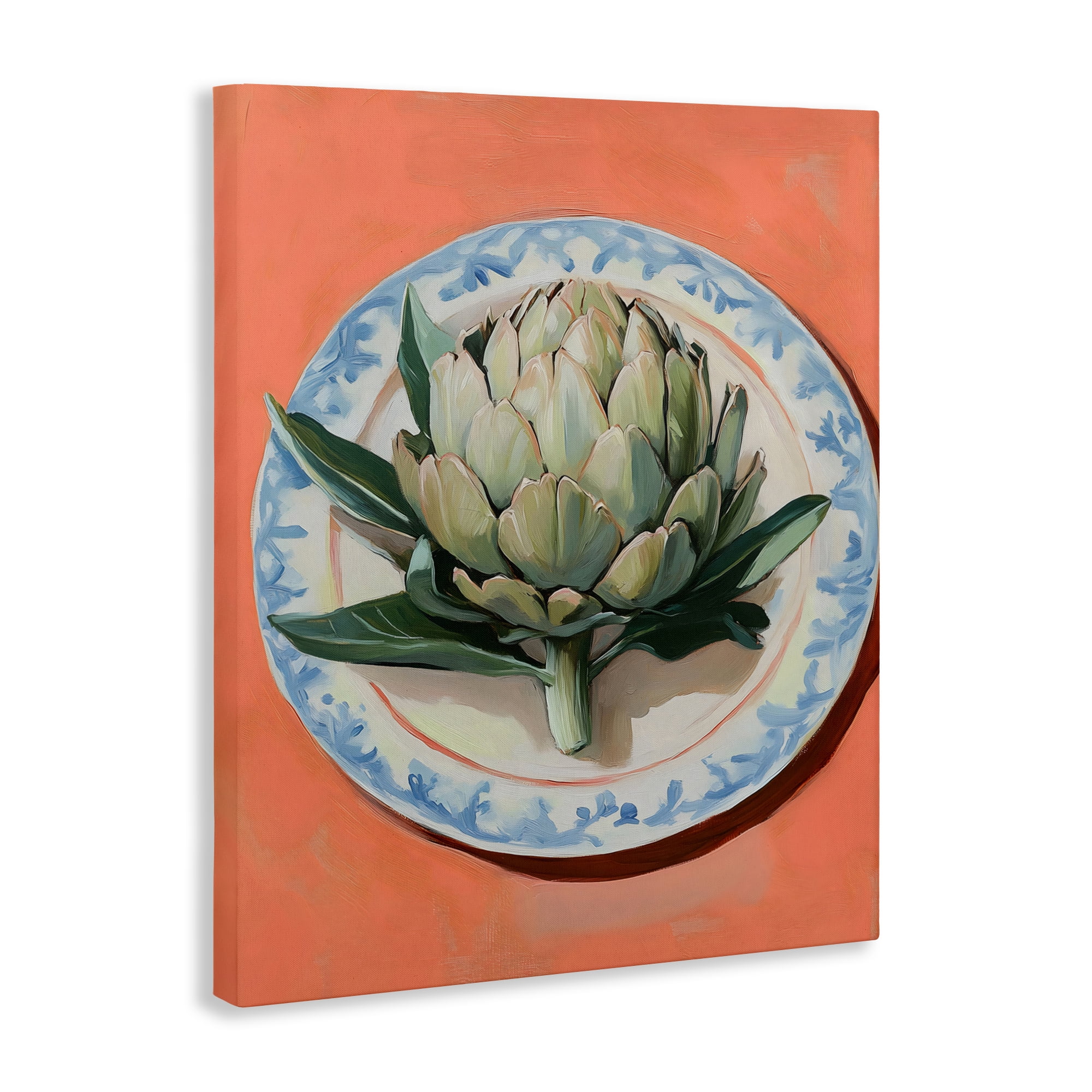 Stupell Industries Retro Artichoke over Orange Canvas Wall Art, design by The Prints Vibe