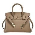 thumbnail image 1 of PU Leather Shoulder Bag，Women's Leather Handbags Shoulder Handbags Crossbody Bags -khaki, 1 of 1