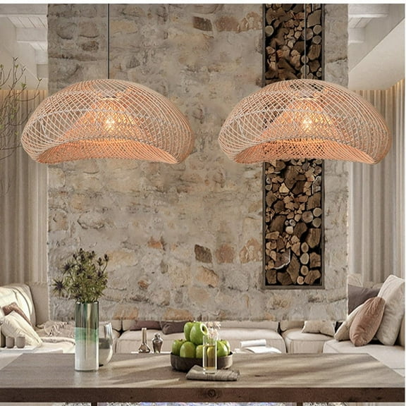 Arturesthome Chic Design Rattan Pendant Light Lampshade For Kitchen Island