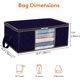 thumbnail image 3 of 3 Pack 35L Clothes Storage Bag, Navy Folding Under Bed Organizer, Duvet Cover Wardrobe Organizer with Strong Fabric Clear Window for Clothes., 3 of 5