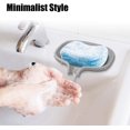 thumbnail image 5 of Jaboneras de plástico duraderas, no tóxicas y de fácil limpieza, 2 piezas de platos blancos autodrenantes para el área del fregadero del baño y la cocina, uso versátil y material seguro, 5 of 5