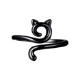 thumbnail image 2 of Unatoiry Anneau de Crochet Réglable en Alliage pour Usage Robuste et Durable Anneaux Réglables pour Chat Fil Anneau Noir, 2 of 6
