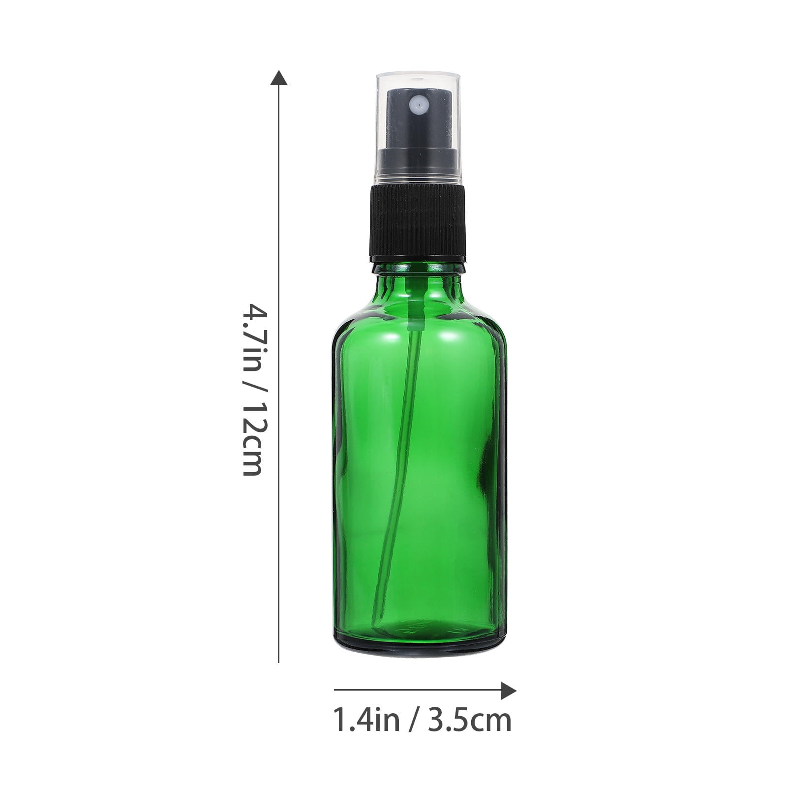 FOLOYORI 6Pcs Green Essential Oil Bottles Leak Proof Refillable Glass Spray Bottles