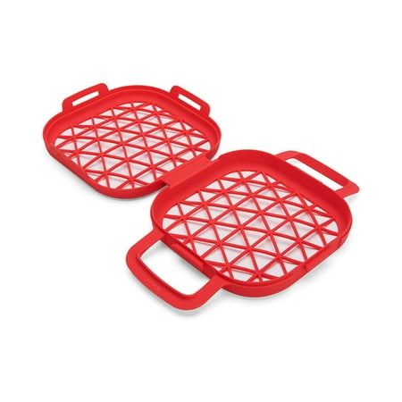 Instant Pot Vortex/Air Fryer Official Silicone "Flippable" Grill Cage in Red