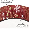 thumbnail image 5 of muroi Round Tablecloth Fitted Cover with Elastic Edged Autumn Leaves Pumpkin Pattern Waterproof Table Cloth for Party Kitchen Dining Indoor Outdoor 36'' - 42'' Diameter, 5 of 6