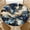 Blue Floral Swirl, variant on ARTSLION Elastic Tablecloth For Round Tables, Waterproof Tablecover For Up To 36in Round Table, Dining Tablecover For Indoor And Outdoor, Holiday, Sunset Dolphins