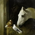 thumbnail image 2 of Herring, John Frederick 15x15 Black Modern Framed Museum Art Print Titled - Stable companions, 2 of 4