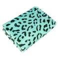 thumbnail image 2 of Everything Comfy Leopard Print Decorative Throw Blanket, 30" X 40", Teal, 2 of 8