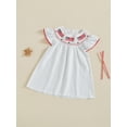 thumbnail image 5 of BemeyourBBs Kids Toddler Baby Girls 4th of July Dress Outfit Patriot Fourth of July Independence Day Clothes Flag Embroidery Dot Plaid Print Short Sleeve Dress Toddler Girl Summer Outfit, 5 of 9