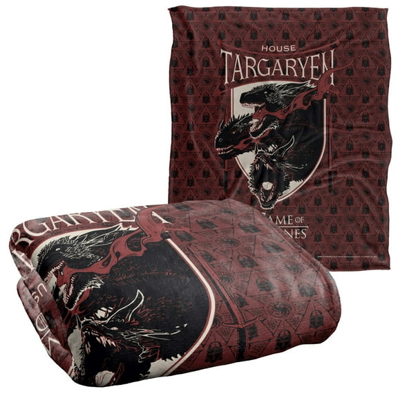 Game of Thrones House Targaryen Officially Licensed Silky Touch Super Soft Throw Blanket 50' x 60'