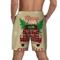 thumbnail image 2 of Lsque Mens Swim Trunks Christmas Vintage Red Truck Pattern - Bathing Suit Compression Liner - Beach Swim Shorts Swimwear - (S-3XL) - Stretch Quick Dry -Small, 2 of 9