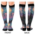 thumbnail image 4 of FORMRS Womens Knee High Socks Casual Long Thick Travel Daily Wear, 1 Pair, Psychedelic Jellyfish, 4 of 6