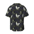 thumbnail image 4 of Goofa Cartoon Rooster Printed Men's Casual Short-sleeved Shirt,Lightweight Breathable Button-down,Summer Casual men's top,Versatile Fashion shirt-XX-Large, 4 of 7