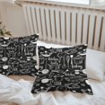 thumbnail image 6 of Black Kitchen Tools Throw Pillow Covers 26x26 Inch Set of 2, Modern Cooking Utensil Farmhouse Cookware Waterproof Outdoor Pillow Covers, Decorative Cushion Pillowcases for Couch, Sofa, Bed, Patio, 6 of 9