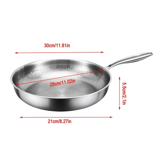 Pure Titanium Frying Pan Uncoated Nonstick Induction Safe Lid Cookware with Spatula Gourmet Cooking Skillet