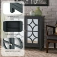 thumbnail image 4 of Armoire de Rangement d'Accent Armoire de Rangement Rétro avec Motif de 2 Portes, Organisateur de Rangement Autoportant pour Entrée Maison Cuisine Salon, 4 of 6