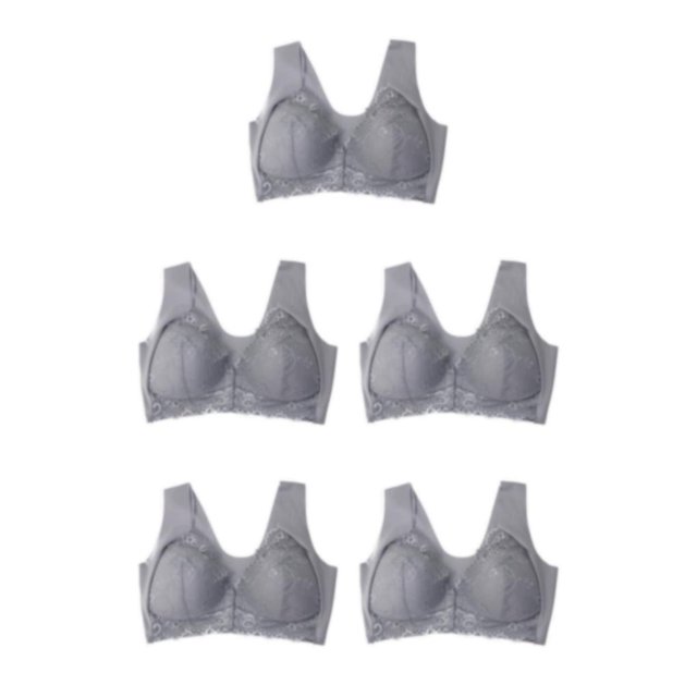 Sujetador Qarigey Cómodo 5D Push Up Seamless No Back Gris Type2 NO2