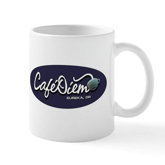 CafePress - Cafe Diem Fan Mug - 11 oz Ceramic Mug - Novelty Coffee Tea Cup