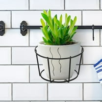 Pawsdot 2Pcs Hanging Plant Pot Holders Metal Frame for Outdoor Balcony and Fence