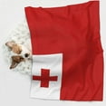 thumbnail image 5 of Flannel Throw Dog Blanket Tonga Flag Soft Warm Print Pet Blankets for Small Dog Cat Puppy, 5 of 7