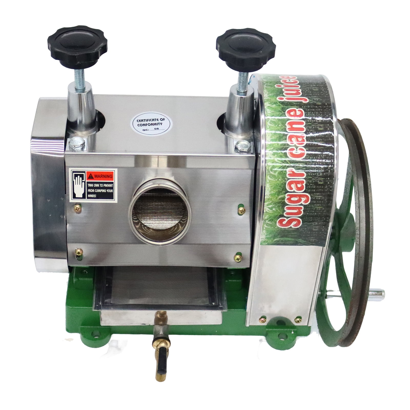 Manual Sugar Cane Juicer Stainless Steel Sugar Cane Press with Peeling Knives