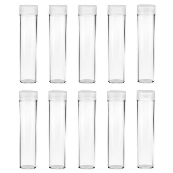 kusrkot 10Pcs 22.9mm Applied Protective Tube Holder Clear Round Cases for / Medicine