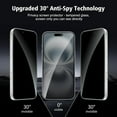 thumbnail image 2 of ZGDong 2+2 Pack for iPhone 16 Plus Privacy Screen Protector with Camera Lens Protector, Anti Spy Tempered Glass Protection Film 9H Hardness, Scratch Resistant, 2 of 6