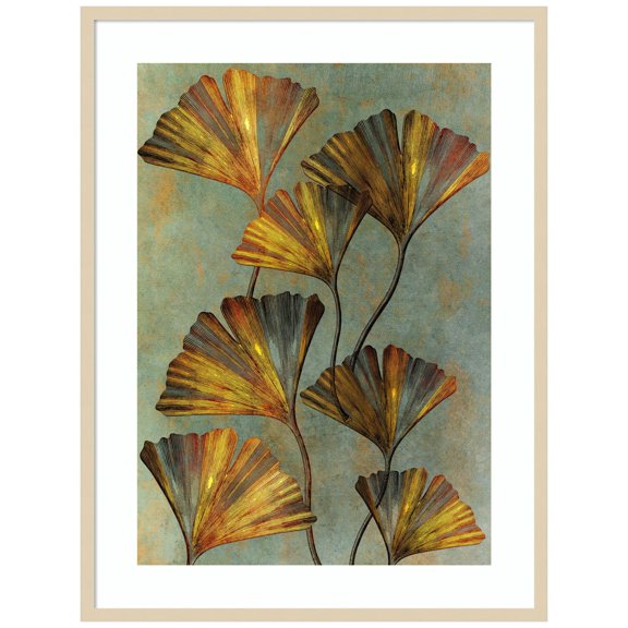 Amanti Art Ginko biloba 2 Wood Framed Wall Art Print