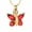 Gold/Red, variant on Crystal Butterfly Cremation Pendant Keepsake Urn Necklace For Ashes mini urns for memorial