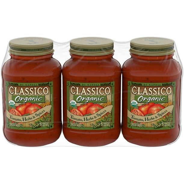Classico Organic Tomato Herbs & Spices Pasta Sauce, 3 ct Pack, 32 oz