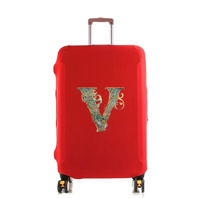 Housse de Protection pour Bagage, Étui à Tige Rétractable Réutilisable pour Lavable 18-32 Pouces, Motif Imprimé Lettre Graphique, Accessoires de Voyage, Lettre Graphique 8 V TG