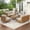 Beige, variant on K&K 7-Piece Wicker Patio Furniture Set, Outdoor Conversation Set Sectional Sofa with Water Resistant Grey Thick Cushions and Coffee Table for Outdoor Couch, Porch, Backyard - Grey
