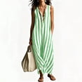 thumbnail image 5 of XuJwPNcy Summer Dresses for Women Breathable V Neck Maxi Dresses Sleeveless Striped Dress Thin Breathable Vacation Clothes, 5 of 7