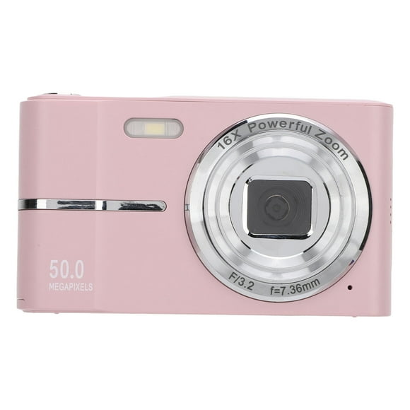 Cámara Digital FHD 1080p, Cámae Digital de Bolsillo 50MP, Zoom 16x, Cámara Compacta Con Pantalla Hd de 2.4in, Enfoce Autico, Cámara Portátil Con Estilo Película.