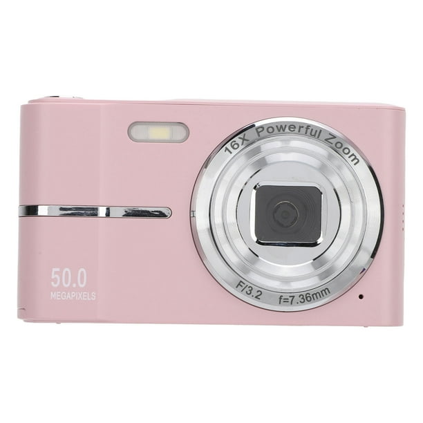 Cámara Digital FHD 1080p, Cámae Digital de Bolsillo 50MP, Zoom 16x, Cámara Compacta Con Pantalla Hd de 2.4in, Enfoce Autico, Cámara Portátil Con Estilo Película.