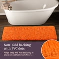 thumbnail image 4 of Somerset Home 58" x 24" Non-Slip Shag Memory Foam Bath Mat (Orange), 4 of 6