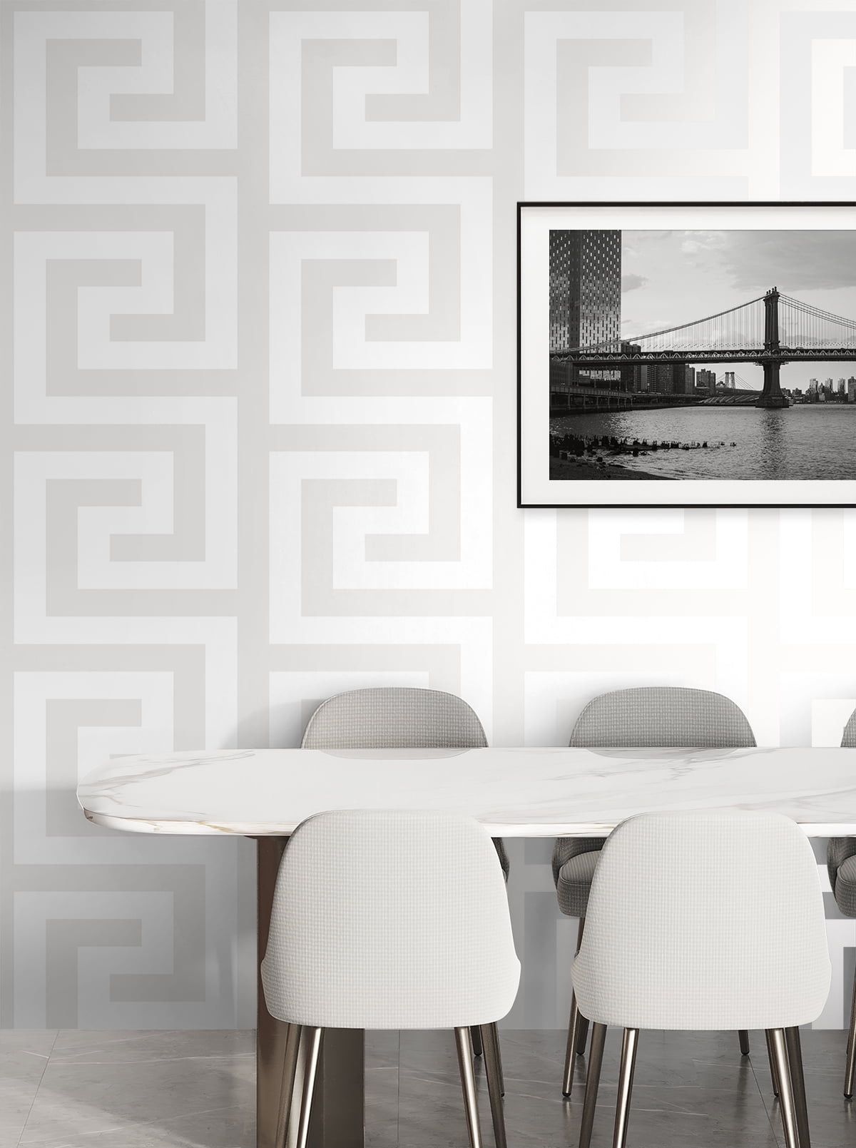 NextWall Pearl Geometric Maze Peel and Stick Wallpaper - 20.9 in. W x 18 ft. L Roll