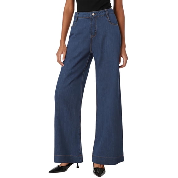 MIXUE Jeans For Women Solid Color High Rise Trouser Trousers Sportswear,Blue,XS
