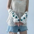 thumbnail image 4 of YooGuoGuo Cute Y2K Star Arm Warmers Kawaii Half Finger Adorable Accesspties for Teen Girl Glove Gyaru Harajuku Arm Sleeve, 4 of 7