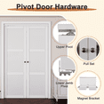 thumbnail image 5 of 60" X 80" 3-Lite Paneled Manufactured Wood and Glass Pivot-French Door With Installation Hardware Kit, 5 of 7