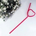 thumbnail image 3 of Heart-Shaped Party Straws Drinking Sipping Straws (25 pack Red), 3 of 4
