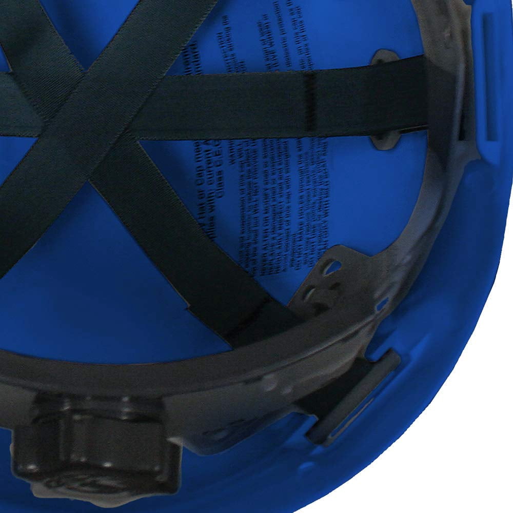 Jackson Safety Sentry III Hard Hat (14416), 6-Point Ratchet Suspension, Low Profile Safety Cap, Blue, 12 / Case