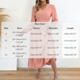 thumbnail image 3 of Zpanxa Winter Dresses for Women, V Neck Long Sleeve Smocked Waist Tiered Ruffle Hem Midi, 3 of 9