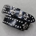 thumbnail image 2 of First layer cowhide new skull rivet belt genuine leather men's belt women's pure cowhide versatile decorative belt, 2 of 6