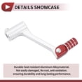 thumbnail image 4 of Folding Motorcycle Gear Shifter Lever for Bosuer Cheetah Aluminum Alloy Pedal Shift Lever Arm Siver Tone Red Head with Silver Tone Ring, 4 of 6
